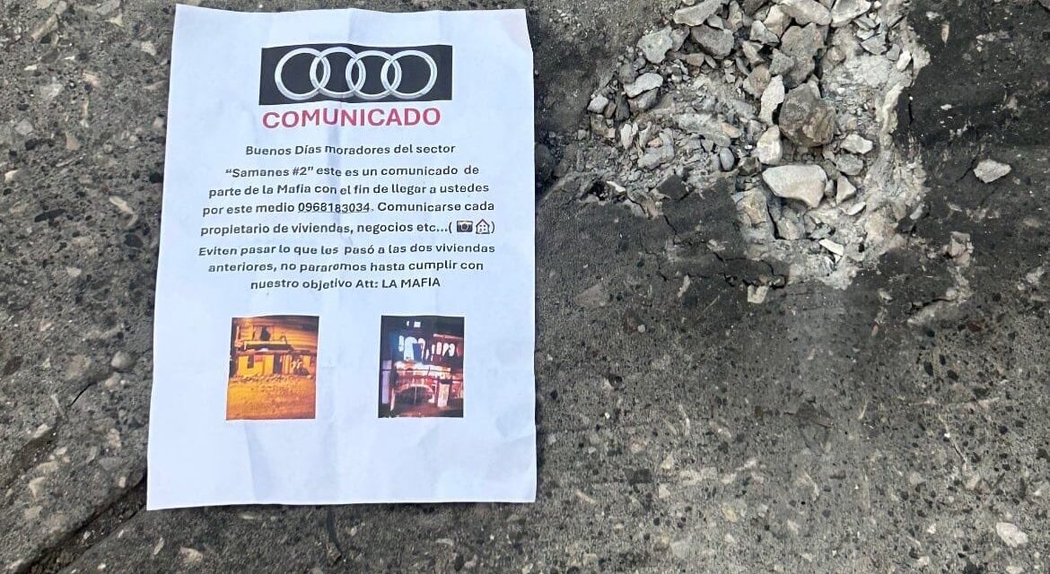 Tercer ataque con explosivos en Samanes, Ecuador deja con temor a la población
