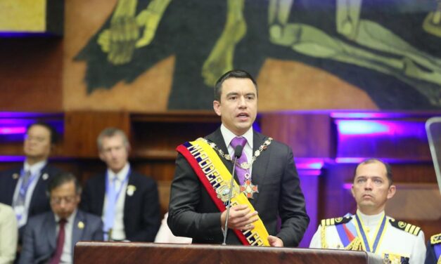 Daniel Noboa fue juramentado para su segundo período como presidente de Ecuador