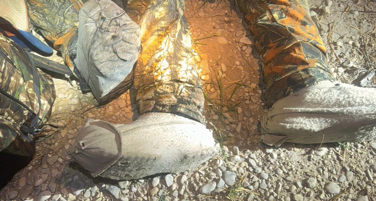 5 inmigrantes ilegales camuflados con tela sobre sus zapatos fueron detenidos en Texas, EE. UU.