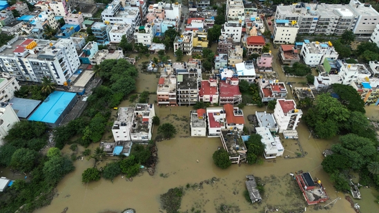 Inundaciones en Bengaluru, Karnataka, India