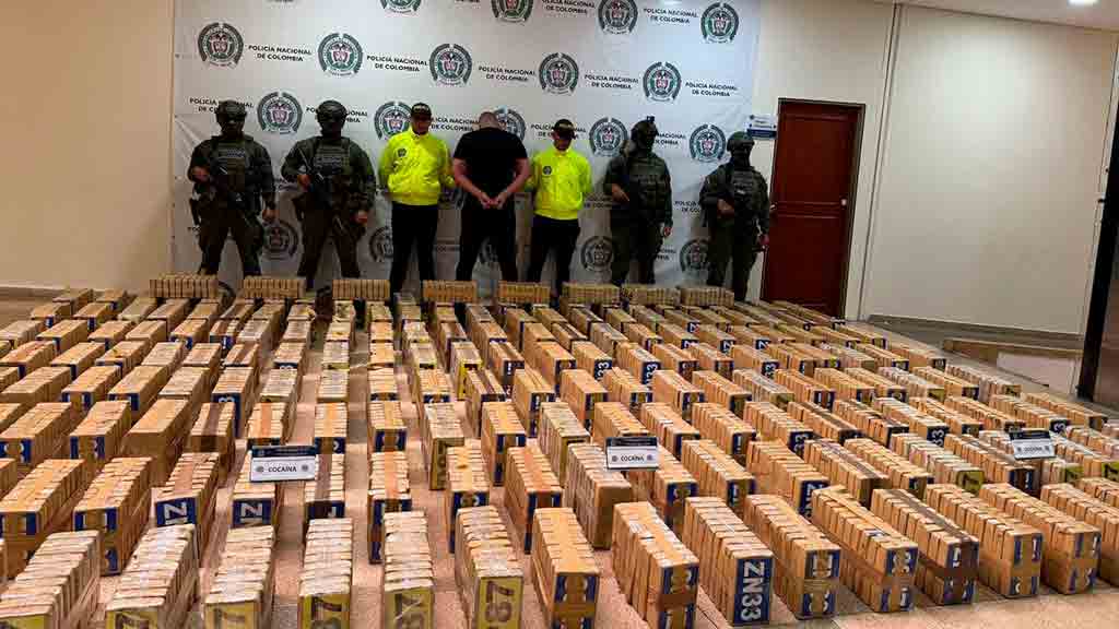 Dos toneladas de cocaína fueron incautadas en Colombia
