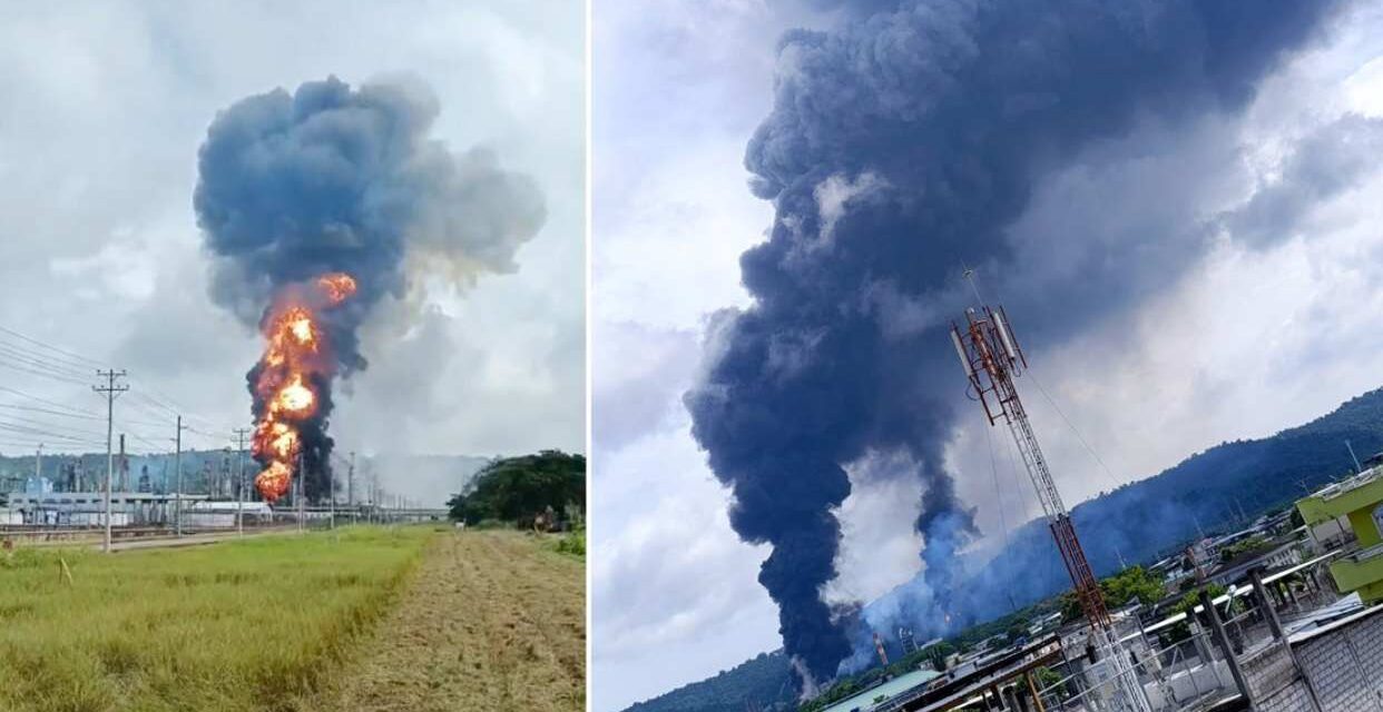 Fuerte explosión en una refinería en Ecuador
