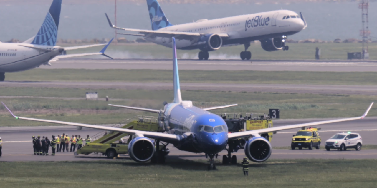 Un avión se accidentó en el aeropuerto Logan de Boston, EE. UU.