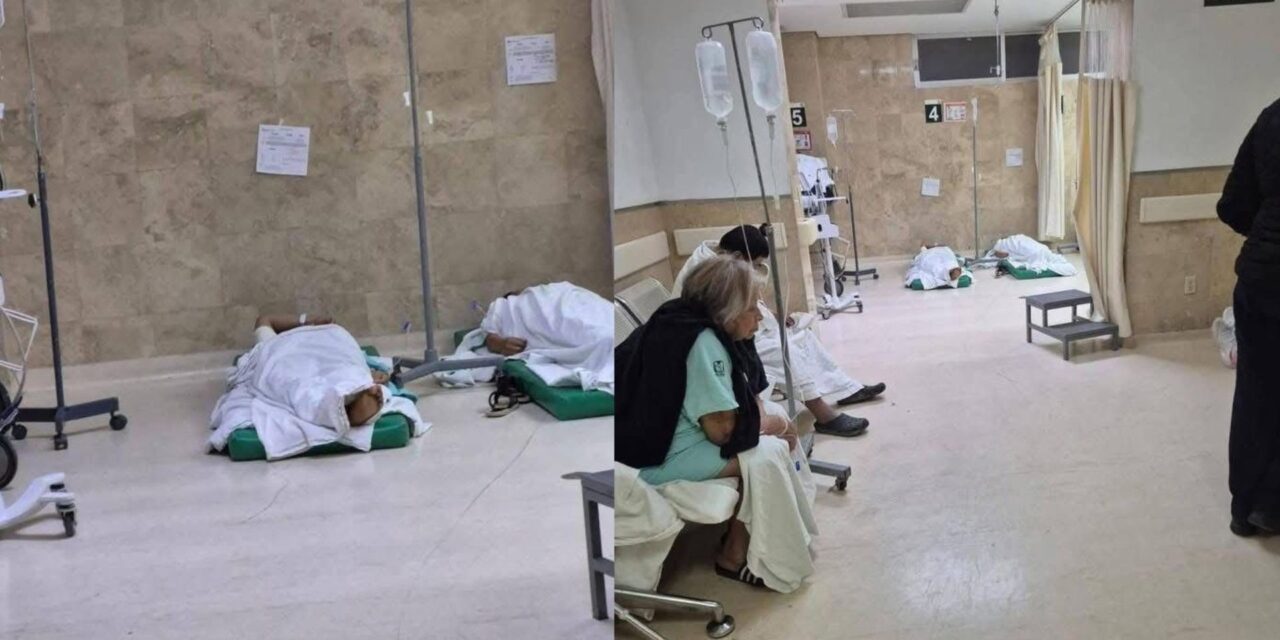 Colapso en hospital público de México obliga a atender pacientes en el suelo
