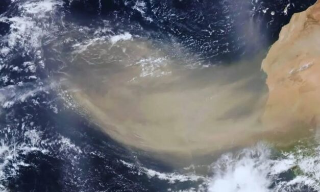 Enorme nube de polvo del desierto del Sahara se dirige al continente americano