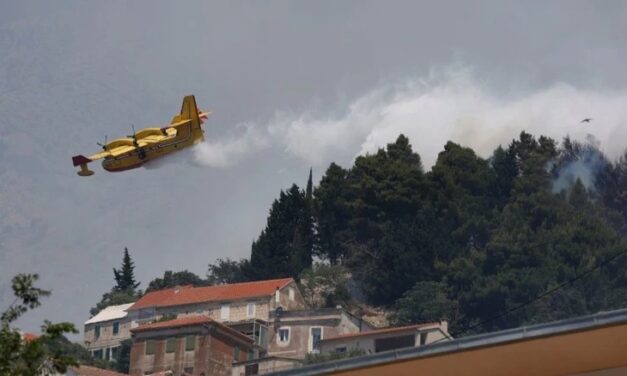Incendio forestal se propaga en Croacia