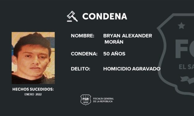 Hombre fue condenado a 50 años de cárcel por homicidio pasional en El Salvador