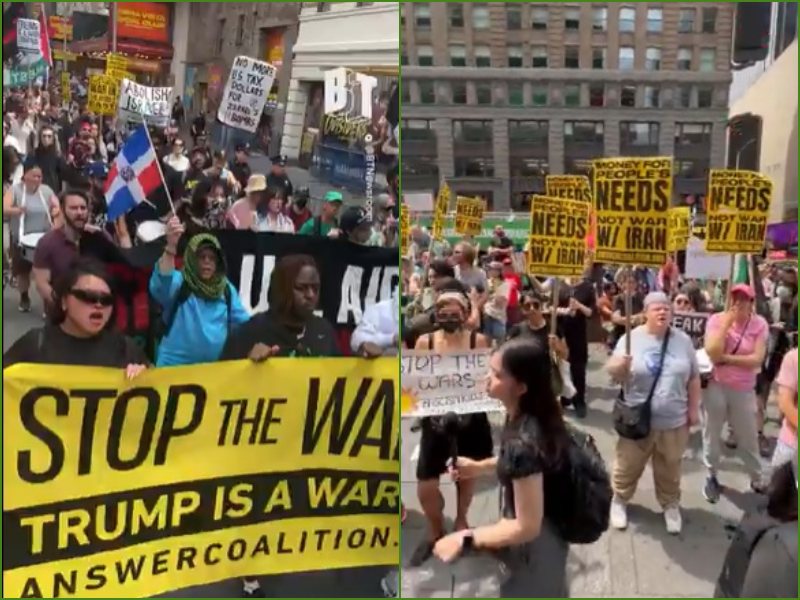 Protestas contra la guerra en varias ciudades de Estados Unidos