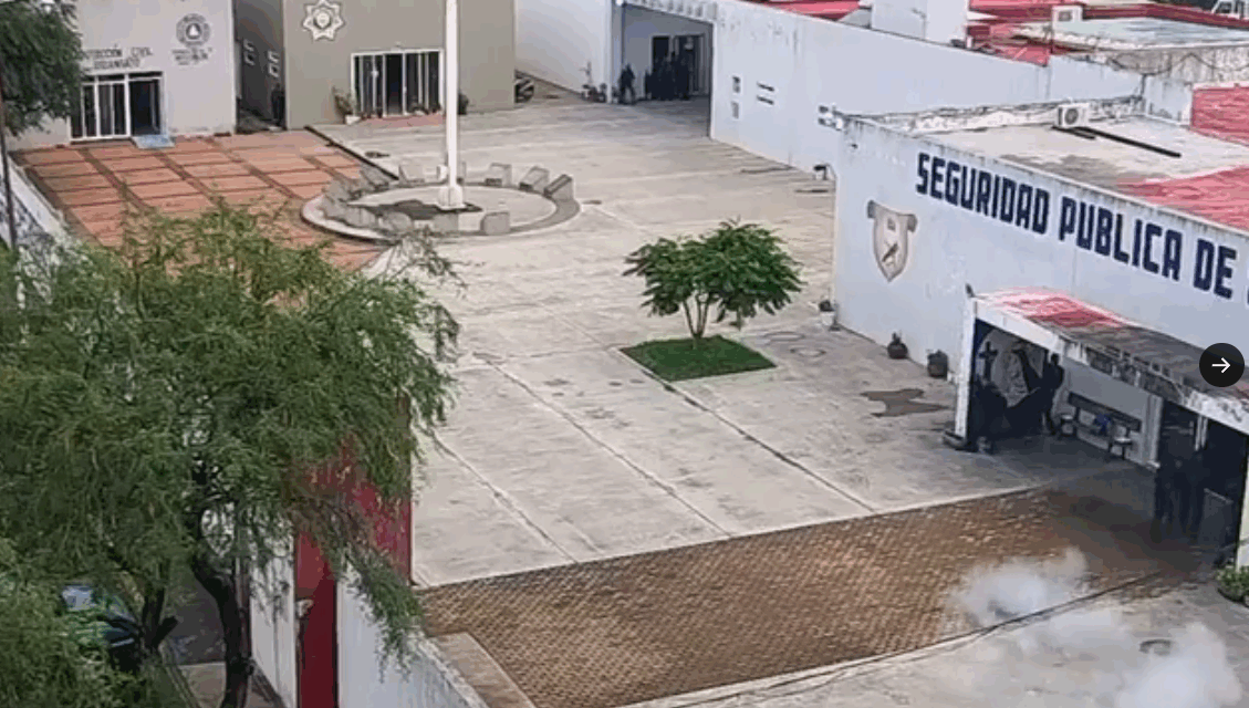 Dron deja caer explosivo en instalaciones policiales de México