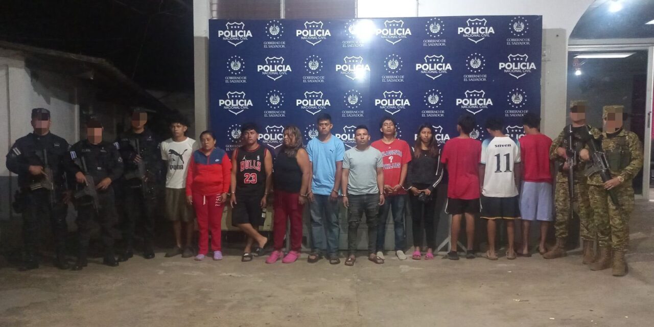 11 personas fueron detenidas por intentar reorganizar pandilla en El Salvador