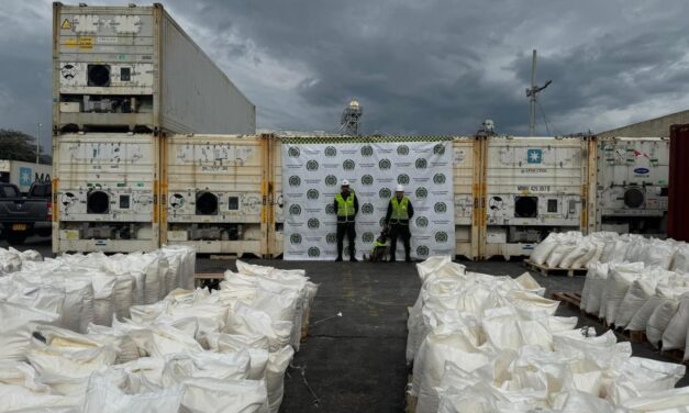Incautan 4.1 toneladas de cocaína en Colombia