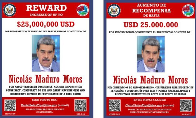 DEA busca a Nicolás Maduro y ofrece $25 millones por información para su captura o condena