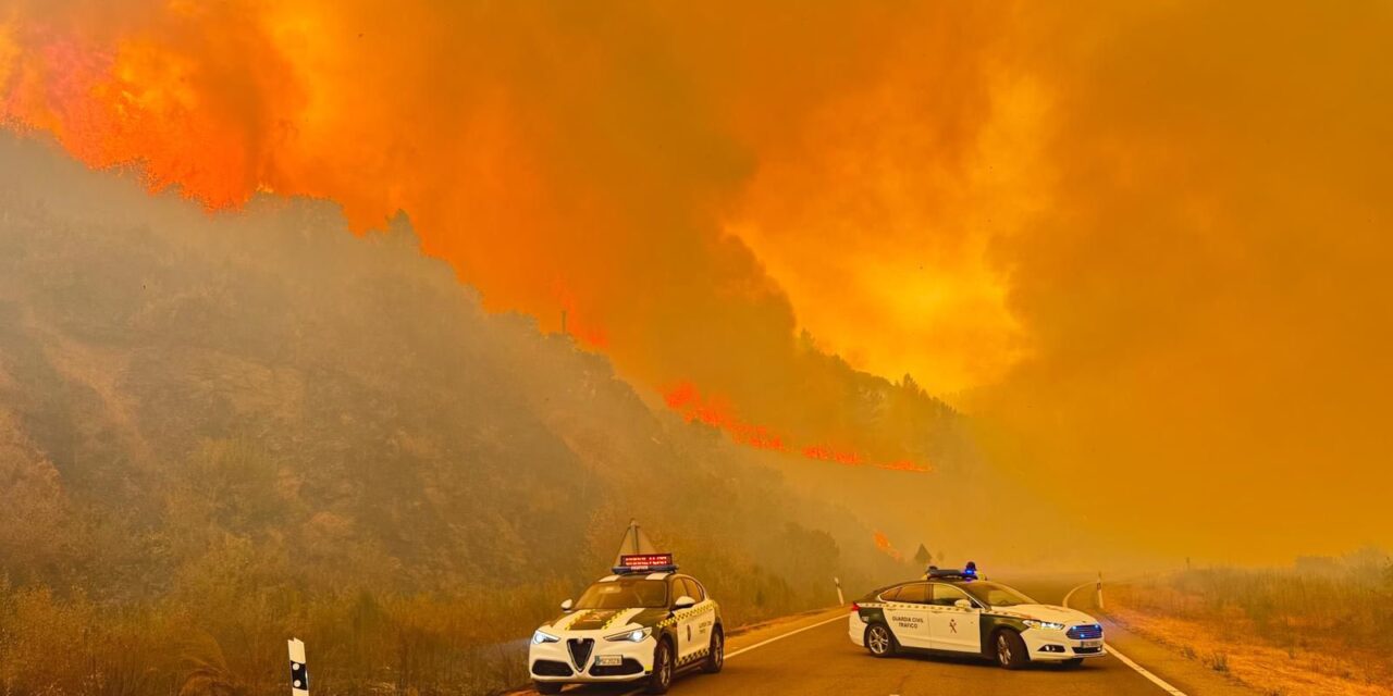 Más de 20 incendios que devastan el oeste de España y Portugal