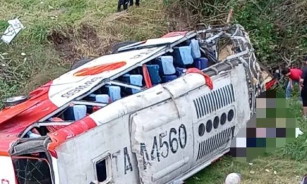 Nueve muertos tras caída de un bus a un barranco a Ecuador