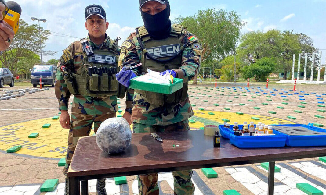 Alrededor de 600 kilos de cocaína y marihuana fueron incautados en Bolivia