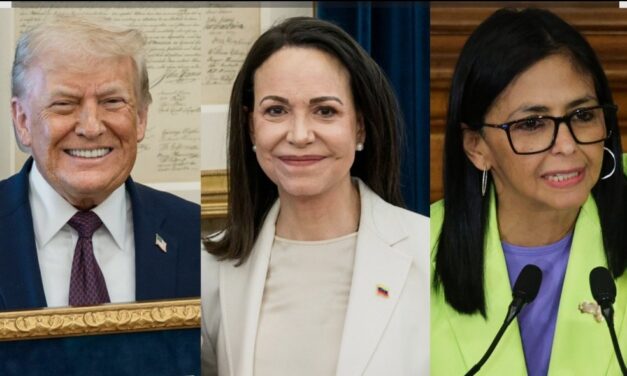 María Corina Machado dice que Delcy Rodríguez es parte fundamental del régimen criminal de Nicolás Maduro