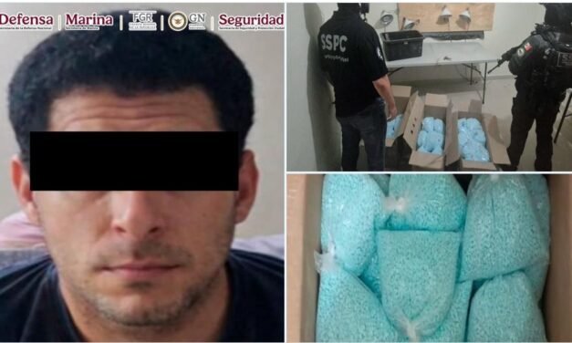 Capturan a sujeto con alrededor de 14 millones de dosis de fentanilo en Colima, México