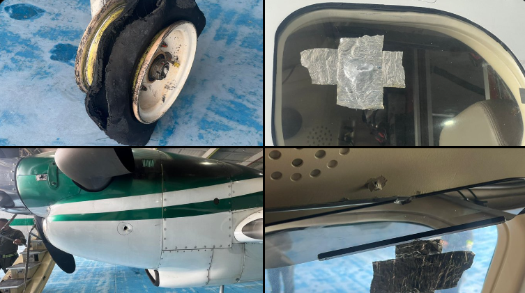 Tres policías heridos en violento ataque armado contra aeronave oficial en Colombia