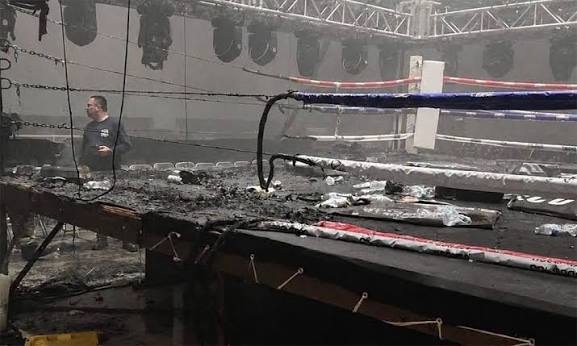 Grupo armado incendia ring previo a evento de boxeo en Hermosillo