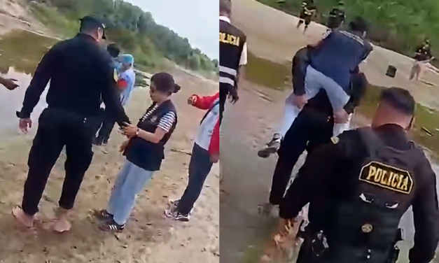 Fiscal pidió que la cargaran para evitar mojarse los zapatos durante un levantamiento de cuerpo en Perú