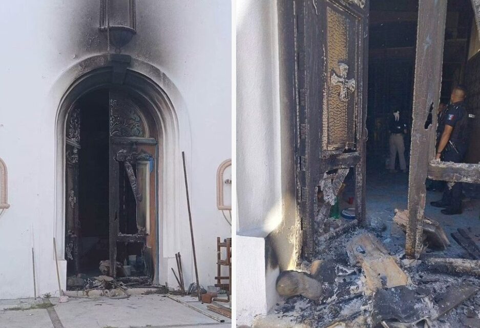 Vandalizan e incendian iglesia de 150 años en León, Guanajuato, México