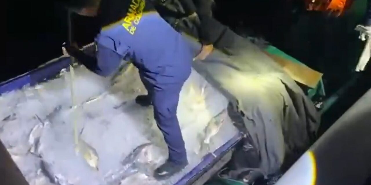 Armada colombiana incauta 1,25 toneladas de cocaína en aguas del Pacífico